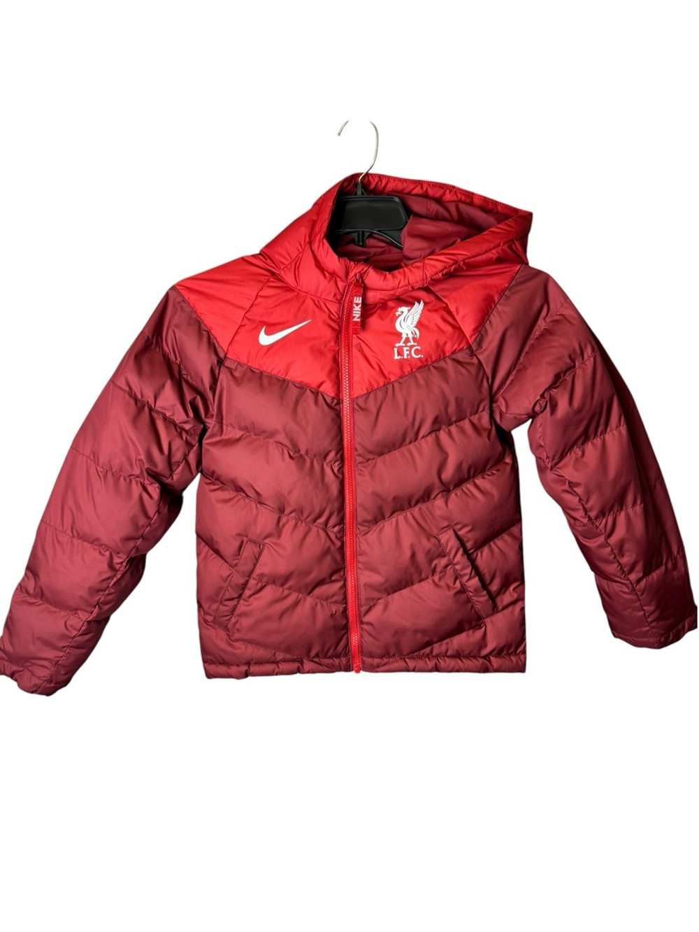 Liverpool Nike Youth Synthetic Filled Full-Zip Hoodie - Red - Kids M